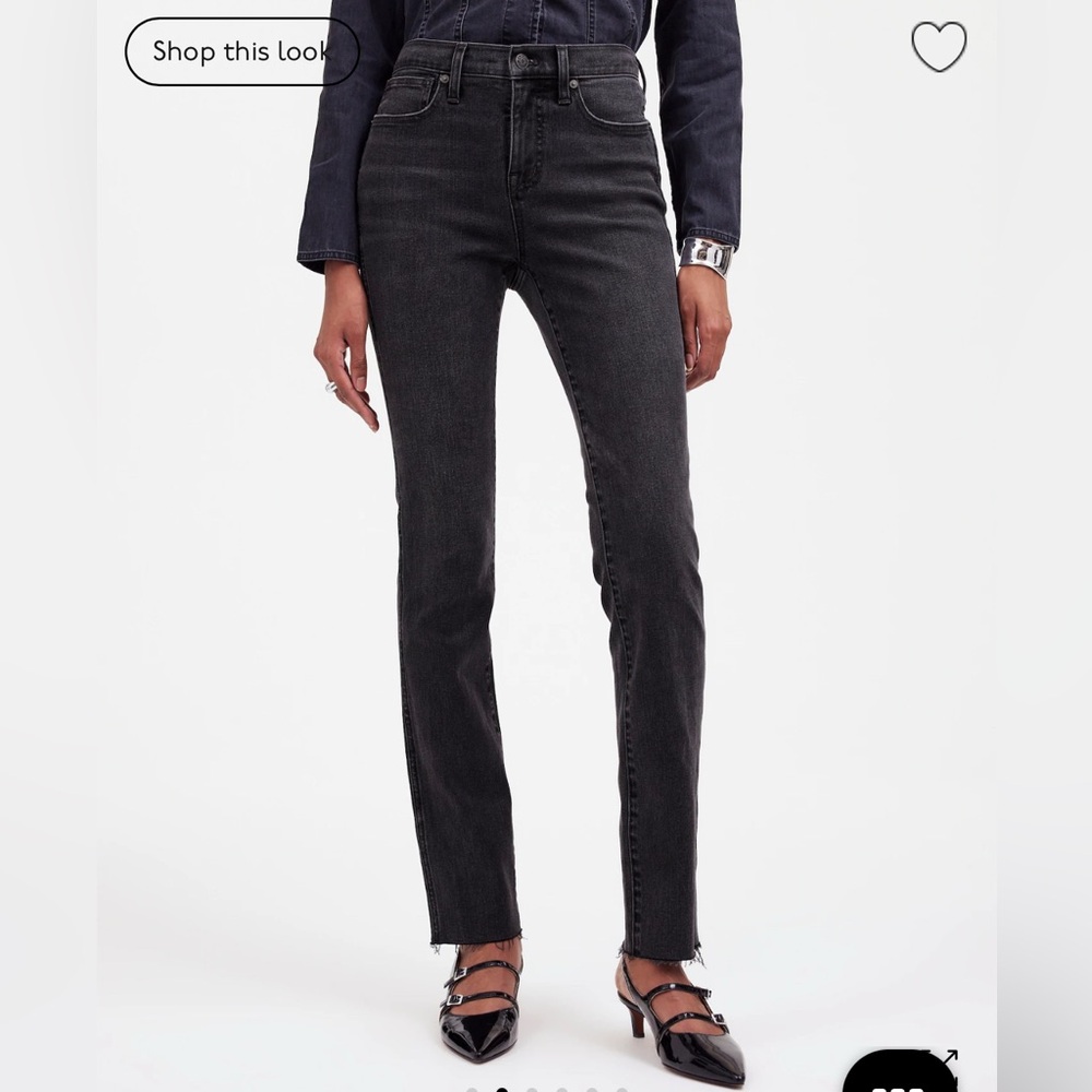 Size 24 madewell black stovepipe jeans